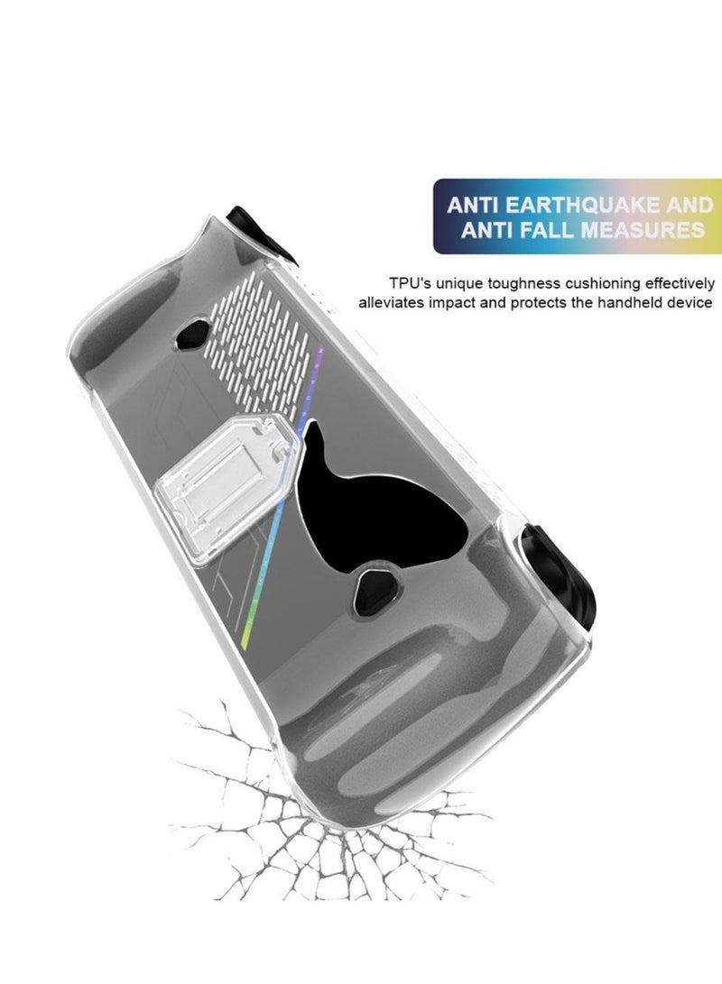 Case For ASUS Rog Ally X with Stand Transparent Case Protective Cover Accessory for Rog Ally X Gaming Handheld Skin Sleeve Shockproof Scratch-Resistant Non-Slip (Clear) - Image 5