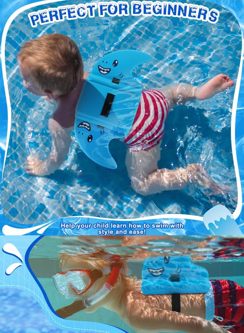 ISHWAZ Floatation Swim Belt for kids, Fin-Shaped Swimming Aid, Wearable Training Floaties with Adjustable Straps - Pool Floats Back Swim Floating Belt - Ideal Swim Floats For Learning and Training Swim - Image 2