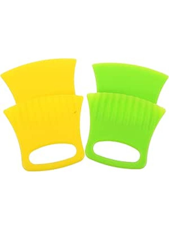 4Pcs Ergonomic Carrot Potato Cutter with Straight and Wavy Blades Compact Design for Easy Storage - Image 1