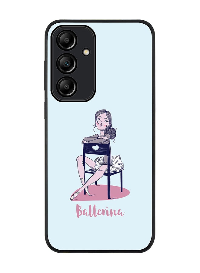 Stylizedd Rugged Black Edge Case for Samsung Galaxy A55, Slim fit Soft Case Flexible Rubber Edges Anti Drop TPU Gel Thin Cover -  Ballerina  - Image 1