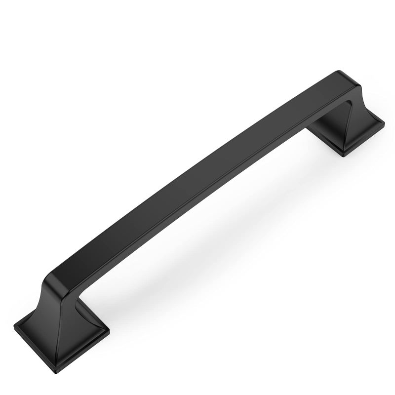 Amerdeco 10 Pack Matte Black 5 Inch128mm Hole Centers Kitchen Cabinet Pulls Hardware Kitchen Handles for Cabinets Cupboard Handles Drawer Pulls