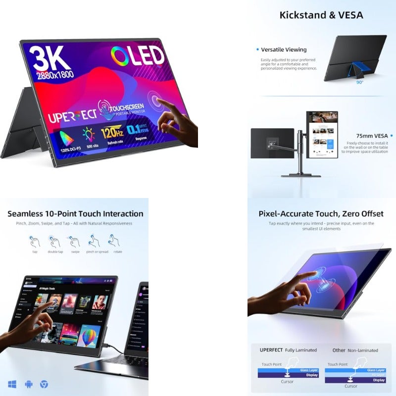 يوبرفكت Uperfect 14 3k Portable Monitor 14 inch