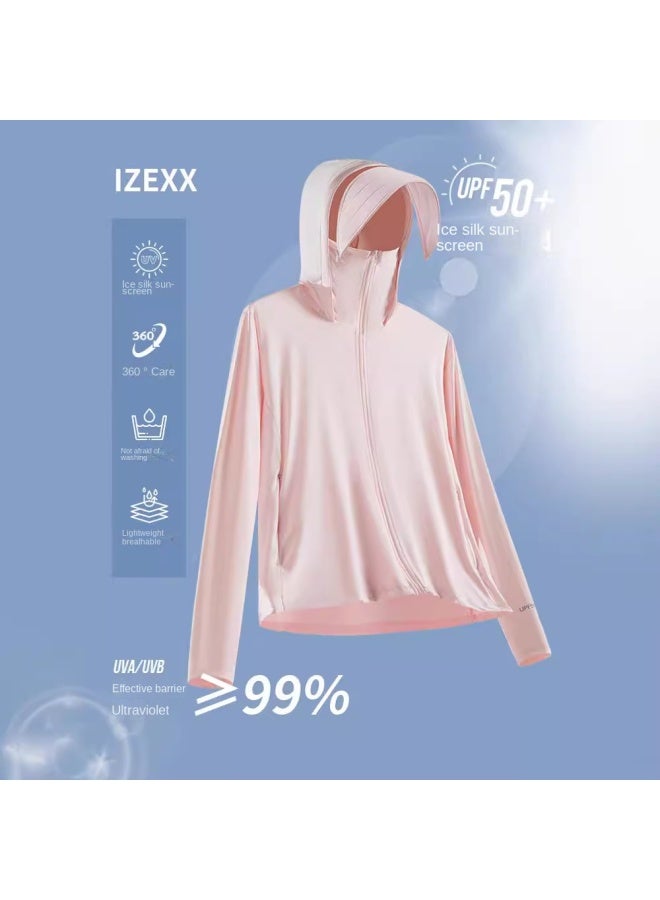 Izexx Summer Ice Silk Sun Protection Clothing Hat Brim Removable Ice Skin Outdoor Uv Protection Upf50 Quick-drying Couple's - Image 4