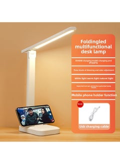 Eye-protection Reading Lamp For Studying Led Desk Lamp Dimmable Touch Control Clip-on Book Light Usb Charging Port-Color:Small Size [charging Type 4800 MA) Three-gear Adjustable Light Color