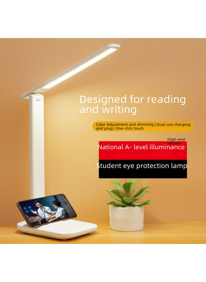 Generic - Eye-protection Reading Lamp For Studying Led Desk Lamp Dimmable Touch Control Clip-on Book Light Usb Charging Port-Color:Small Size [charging Type 4800 MA) Three-gear Adjustable Light Color - Image 1