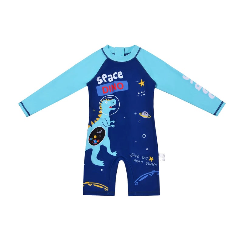 Bluejw Children's Swimsuit Set with Long Sleeves, Sun Protection, Quick Drying, Medium and Large Size for Boys - Image 3