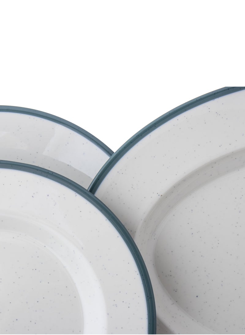 CC Bin Shihon 57-Piece Dinner Set Made of High Quality Melamine, Safe in Dishwasher and Microwave Grey ‎35 x 25 x 30 cm  - Image 4