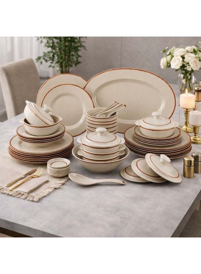 CC Bin Shihon 57-piece dinner set made of high-quality melamine - Image 1