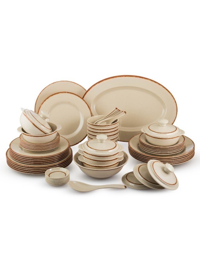 CC Bin Shihon 57-piece dinner set made of high-quality melamine - Image 2
