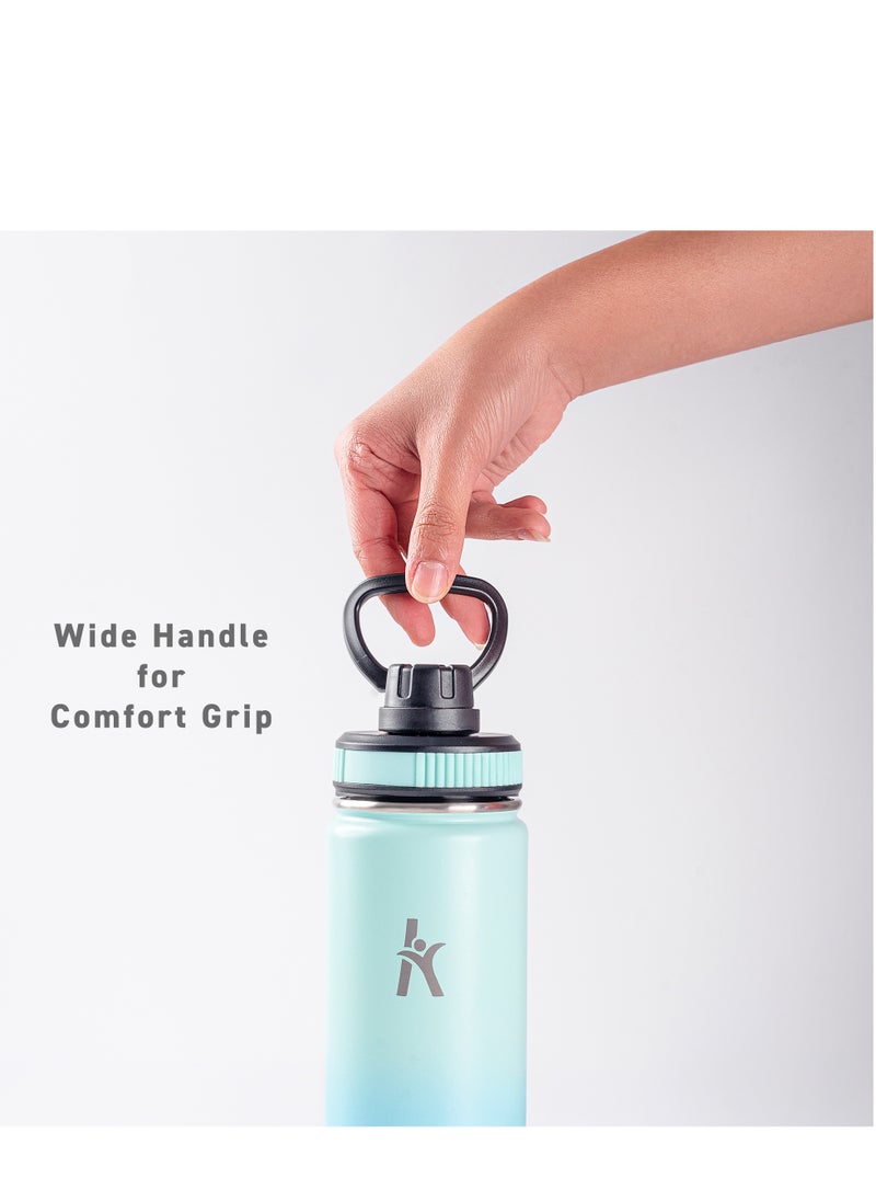 KRYMSO KRYMSO, 650ml Stainless Steel Water Bottle, Sports Bottle with Straw, Double Wall Insulated Water Bottle, Thermos Flask, Water Bottle for kids, Gym  - Image 5