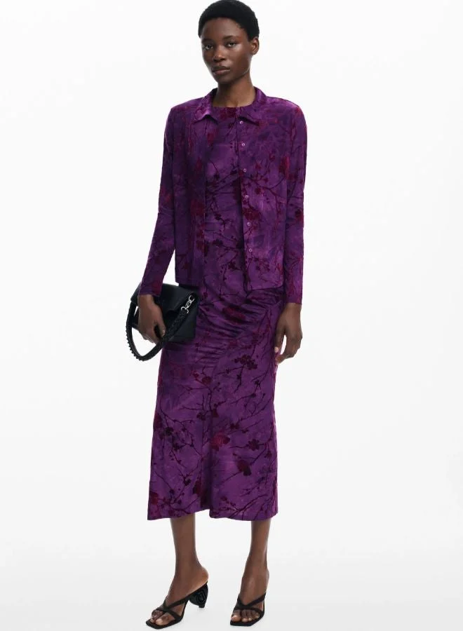 DESIGUAL Purple Oriental buttoned shirt for Women | Best Price UAE