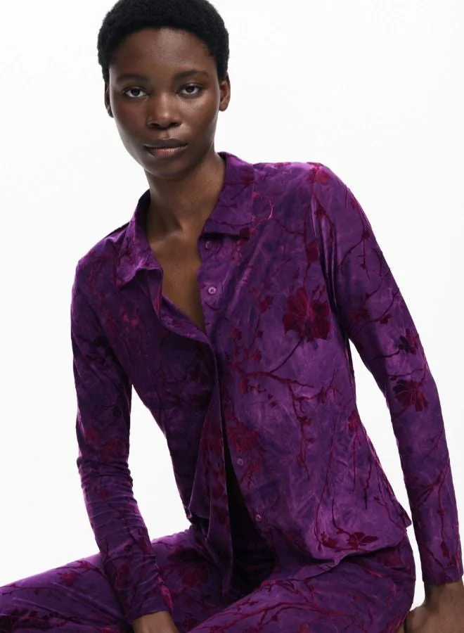 DESIGUAL Purple Oriental buttoned shirt for Women | Best Price UAE