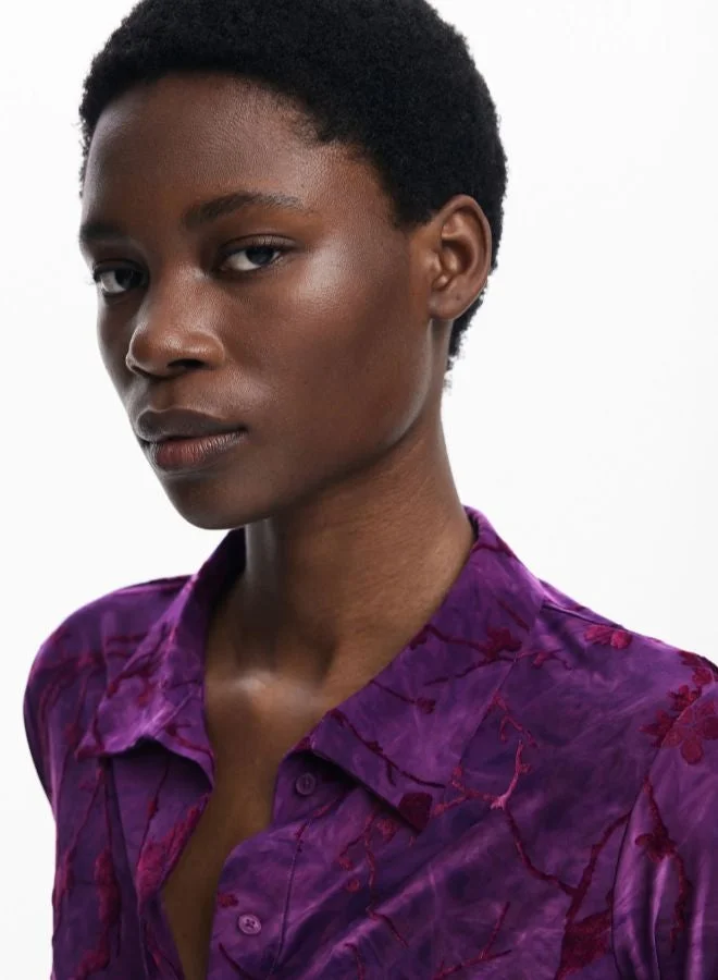 DESIGUAL Purple Oriental buttoned shirt for Women | Best Price UAE