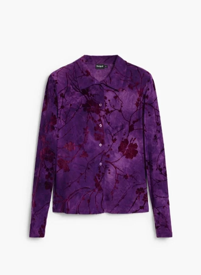 DESIGUAL Purple Oriental buttoned shirt for Women | Best Price UAE