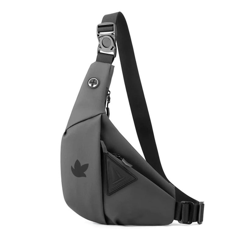 KUNFAIT Waterproof Unisex Crossbody Fanny Pack Waist Bag for Men Women Boomerang Style Sling Bags Side Shoulder Chest Anti-Theft Pouch for Outdoor Travel Sports Money Mobile - Image 1