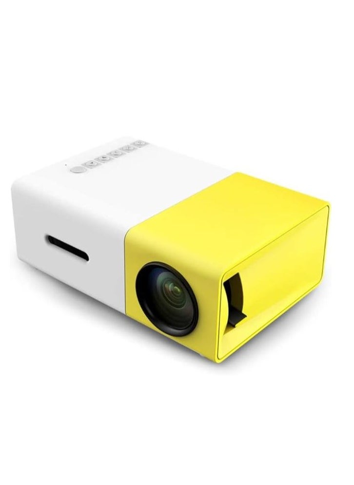 Executive LLC - Full HD Mini Projector Portable Movie Projector 1080P Supports Kids Gift Home Theater Compatible with Smartphone PS4 Laptop for Office Home and School (Yellow) - Image 1