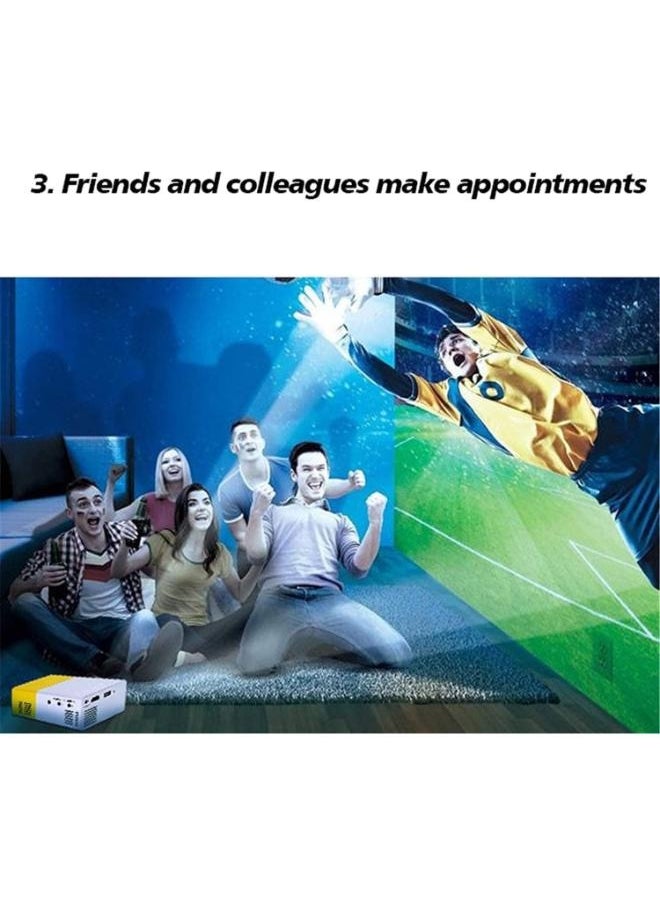 Executive LLC - Full HD Mini Projector Portable Movie Projector 1080P Supports Kids Gift Home Theater Compatible with Smartphone PS4 Laptop for Office Home and School (Yellow) - Image 1