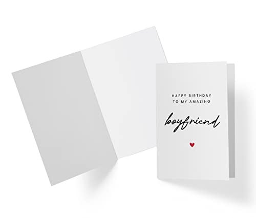 Karto Sweet Birthday Card for Boyfriend Him - Large 5.5x8.5 inch Boyfriend Birthday Cards - Simple - Image 2