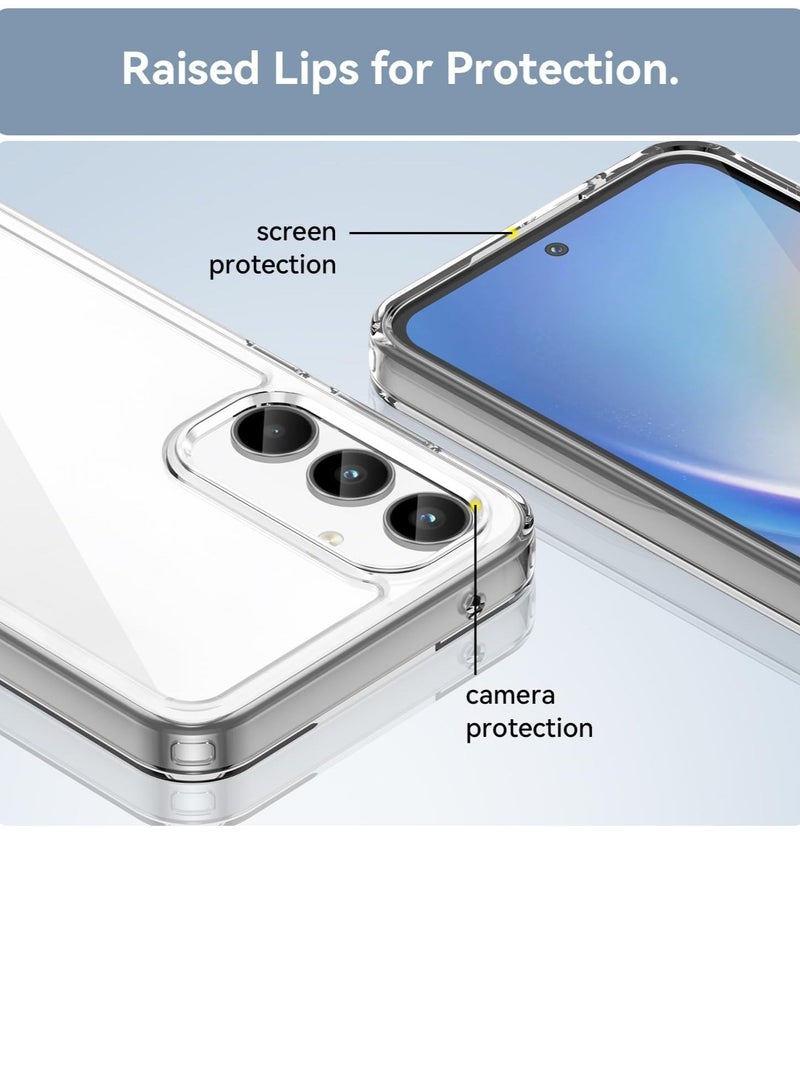 MUNTAQI Samsung A35 5G Ultra Hybrid Case – Crystal Clear Back Cover with Screen Protector, Anti-Yellowing & Mil-Grade Drop Protection - Image 5