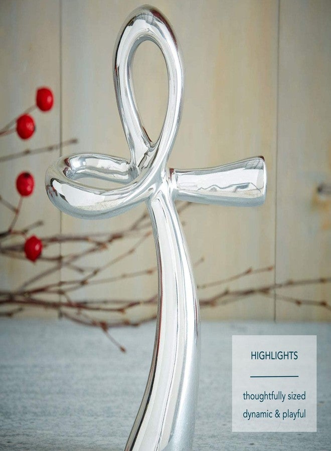 Nambe Nambé Sculptural Standing Cross - Religious Holiday Decoration, Spiritual Accent for Mantels, Tables, or Shelves, Collectible Nambé Alloy Design for Elegant Christmas Home Decor - Image 5