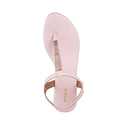 Mochi Womens Synthetic Pink Sandals (Size (7 UK (40 EU)) - Image 5