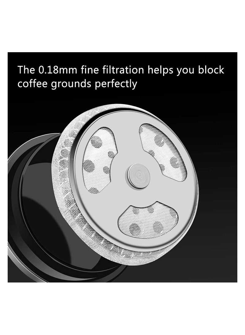 Liying French Press Coffee Maker, 600ml Cafeteria Coffee Plunger, Small Tea Press Borosilicate Glass with Stainless Steel Filter  - Image 3