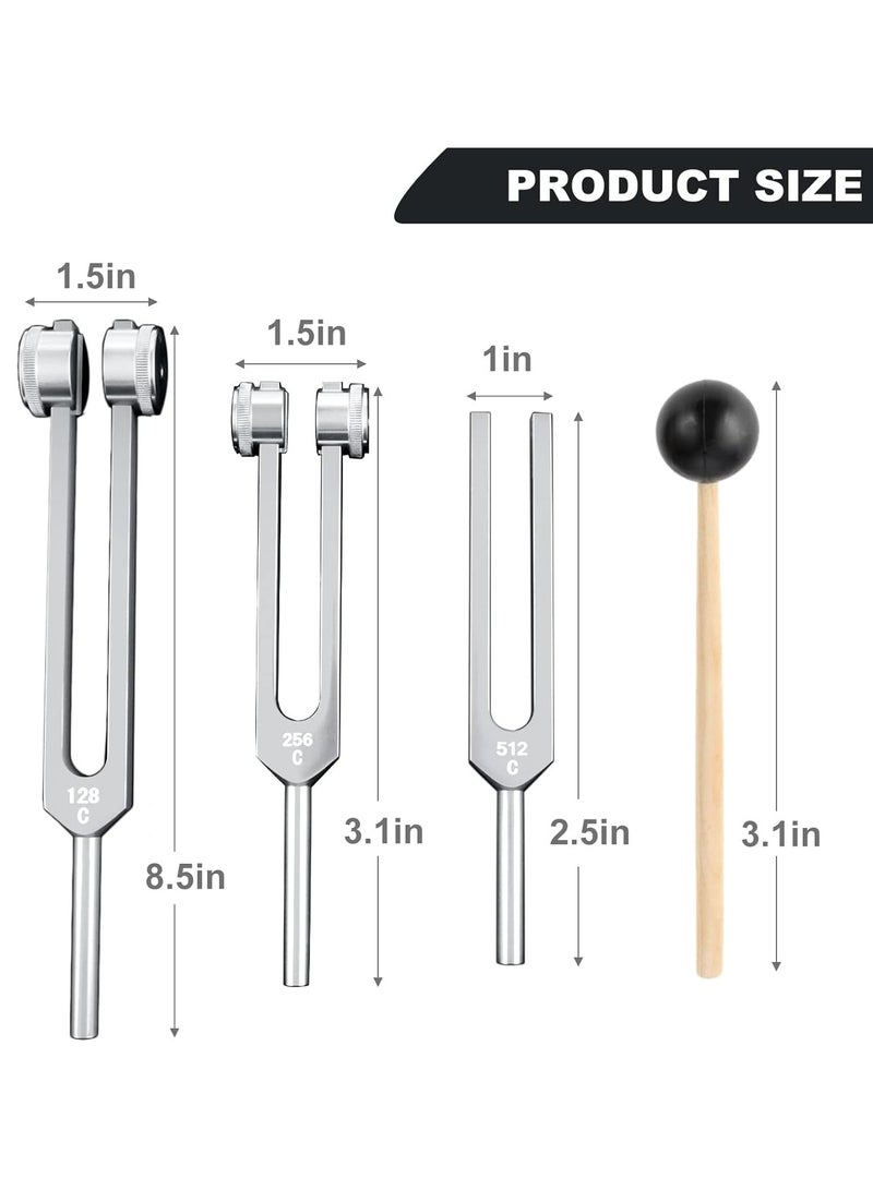 Ru syanl Tuning Forks for Healing Set (128Hz 256Hz 512Hz) Essential Yoga and Meditation Accessories and Sound Therapy Devices - Image 4