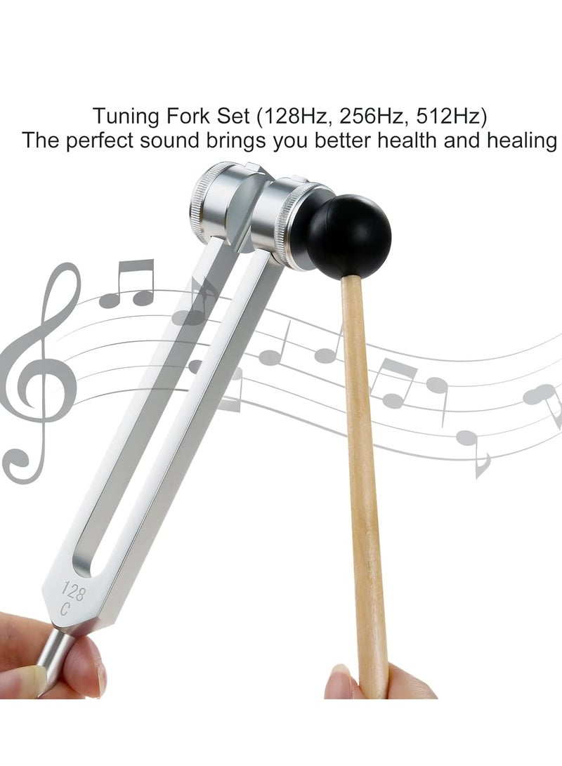 Ru syanl Tuning Forks for Healing Set (128Hz 256Hz 512Hz) Essential Yoga and Meditation Accessories and Sound Therapy Devices - Image 3
