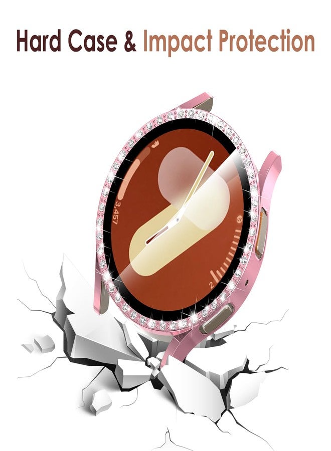 Simpeak 5-Pack Bling Screen Protector Case Compatible with Samsung Galaxy Watch 7 40mm 2024, Full Protection PC Bumper Case Cover Compatible with Galaxy Watch 7 40mm, Black,Clear,Rose Gold,Green,Gold - Image 4