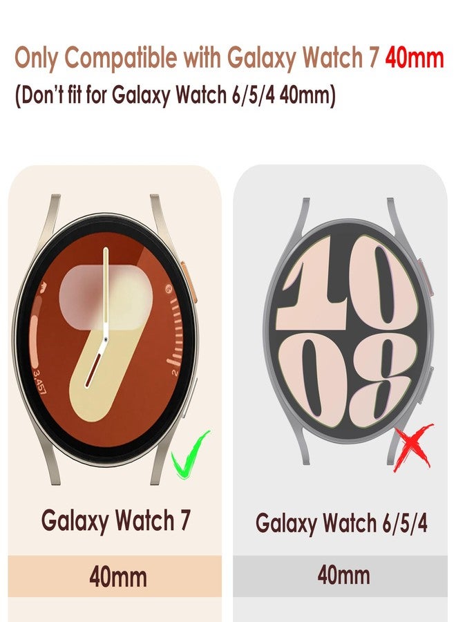 Simpeak 5-Pack Bling Screen Protector Case Compatible with Samsung Galaxy Watch 7 40mm 2024, Full Protection PC Bumper Case Cover Compatible with Galaxy Watch 7 40mm, Black,Clear,Rose Gold,Green,Gold - Image 3