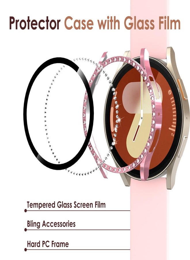 Simpeak 5-Pack Bling Screen Protector Case Compatible with Samsung Galaxy Watch 7 40mm 2024, Full Protection PC Bumper Case Cover Compatible with Galaxy Watch 7 40mm, Black,Clear,Rose Gold,Green,Gold - Image 2