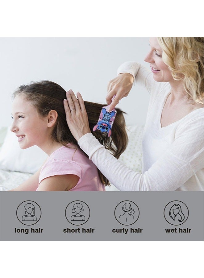 فرشاة شعر ستيتش للنساء والفتيات - تصميم كرتوني لطيف، شعيرات ناعمة، مقبض سهل الإمساك - هدية مثالية لملحقات الشعر لعشاق ديزني - Image 3