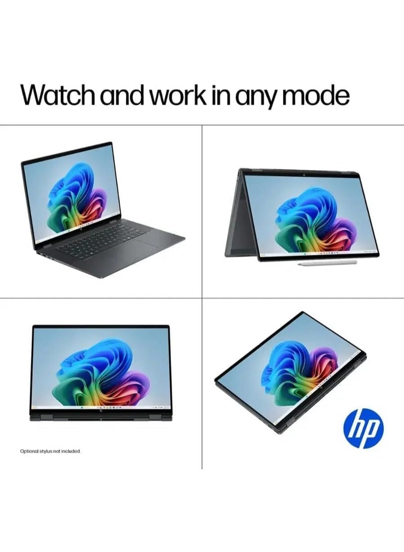 HP (نسخة مطورة) لابتوب أومني بوك إكس فليب 2 في 1 2025، شاشة تعمل باللمس 16 بوصة WUXGA IPS، معالج ألترا 7 256V 8 نواة رسومات أرك 140V، 16 جيجابايت LPDDR5، لوحة مفاتيح مضاءة | ثندربولت 4 واي فاي 6E، ويندوز 11 هوم - Image 2