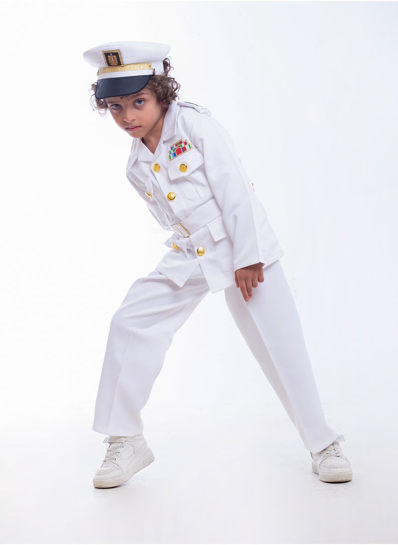 Oulabi Mir White Egyptian Policeman Costume For Kids  - Image 1