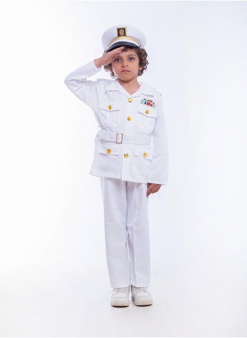 Oulabi Mir White Egyptian Policeman Costume For Kids  - Image 2