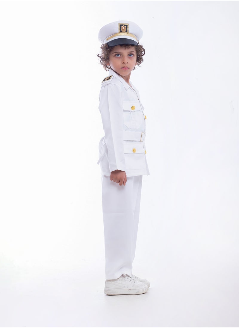 Oulabi Mir White Egyptian Policeman Costume For Kids  - Image 3