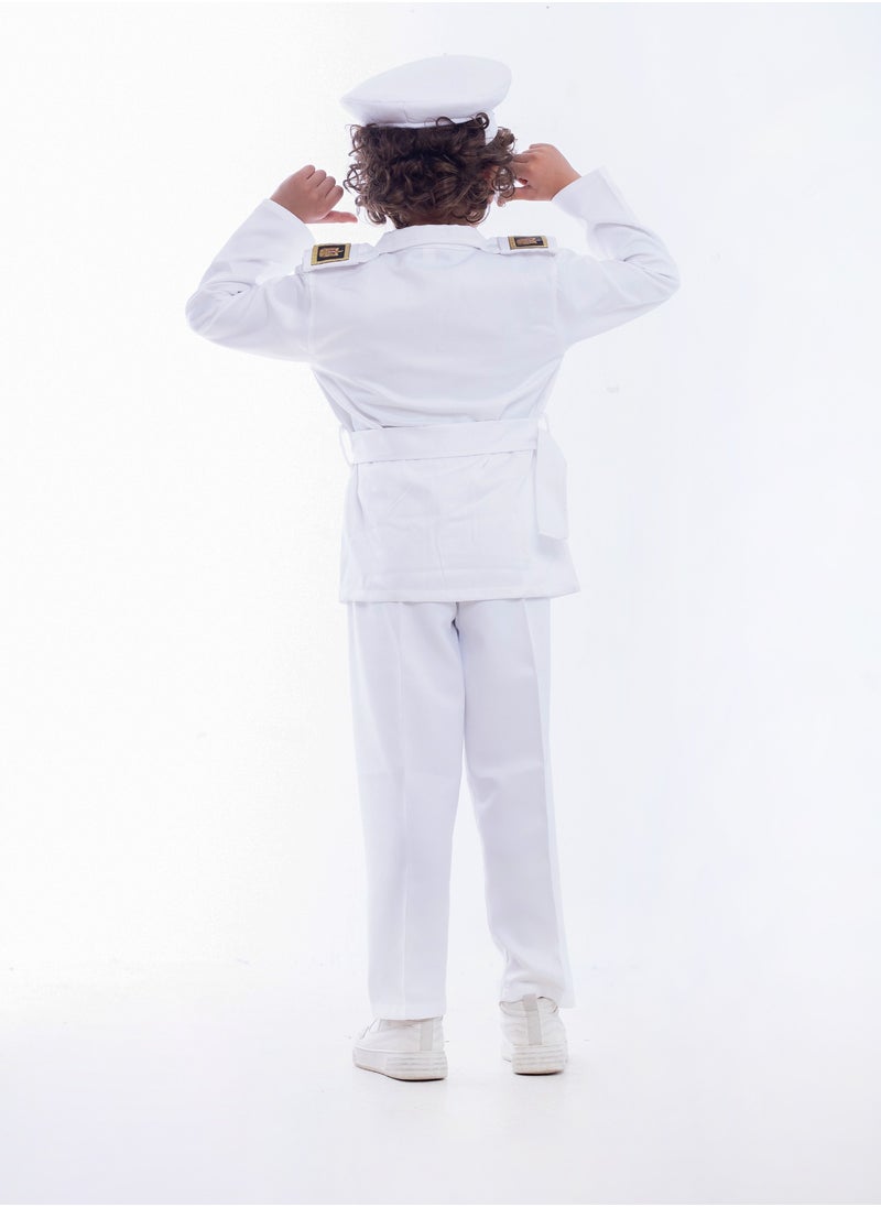 Oulabi Mir White Egyptian Policeman Costume For Kids  - Image 4