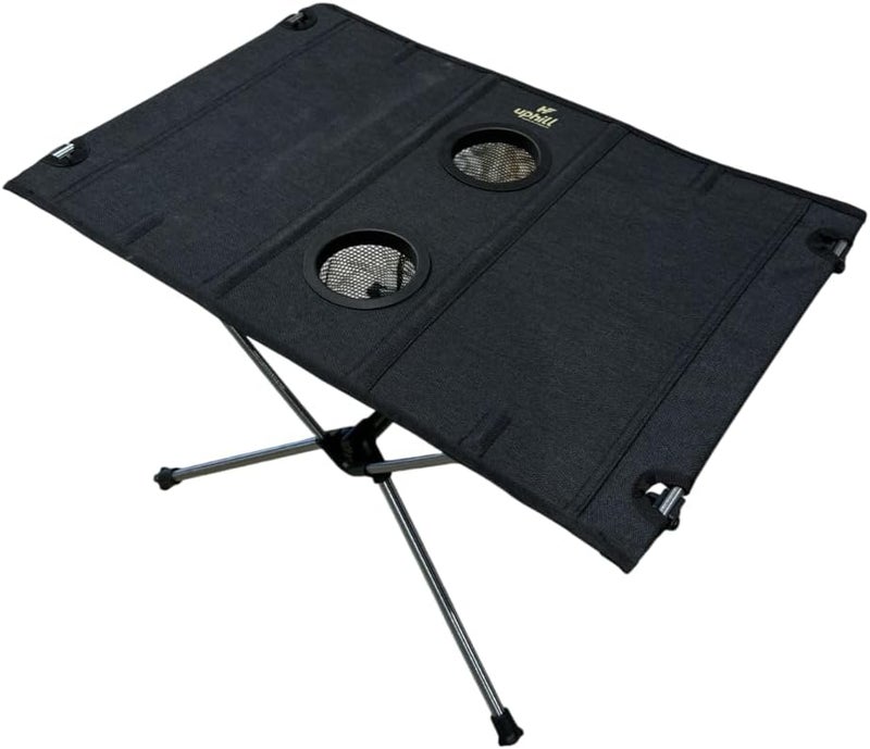 UPHILL Ultralight Compact Camp Table, Portable Folding Design, Black, with Carry Bag - Image 1
