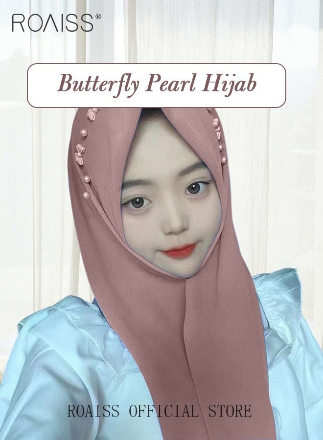 رويس وشاح واقي من الشمس مطرز بفيونكة شيفون متعدد الاستخدامات - Image 4