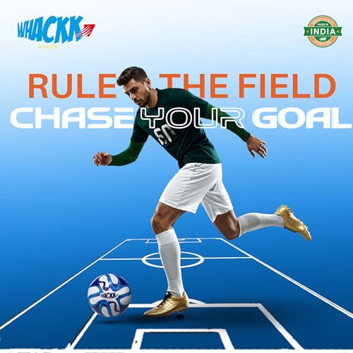 WHACKK Pele Blue & White Football (Size 5) – 32-Panel Durable PVC Ball - Image 4