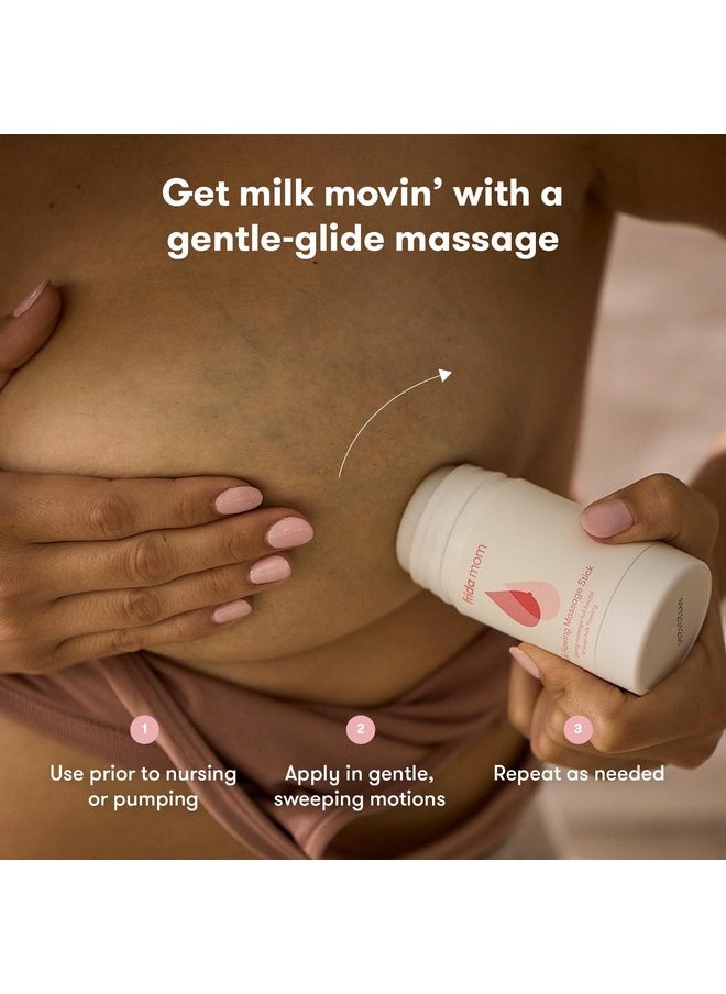 frida mom - Frida Mom Milk Flowing Massage Stick for Breastfeeding and Nursing Moms, Infused with Chamomile + Aloe to Hydrate and Soothe, Stocking Stuffer Gifts for Mom - Image 1