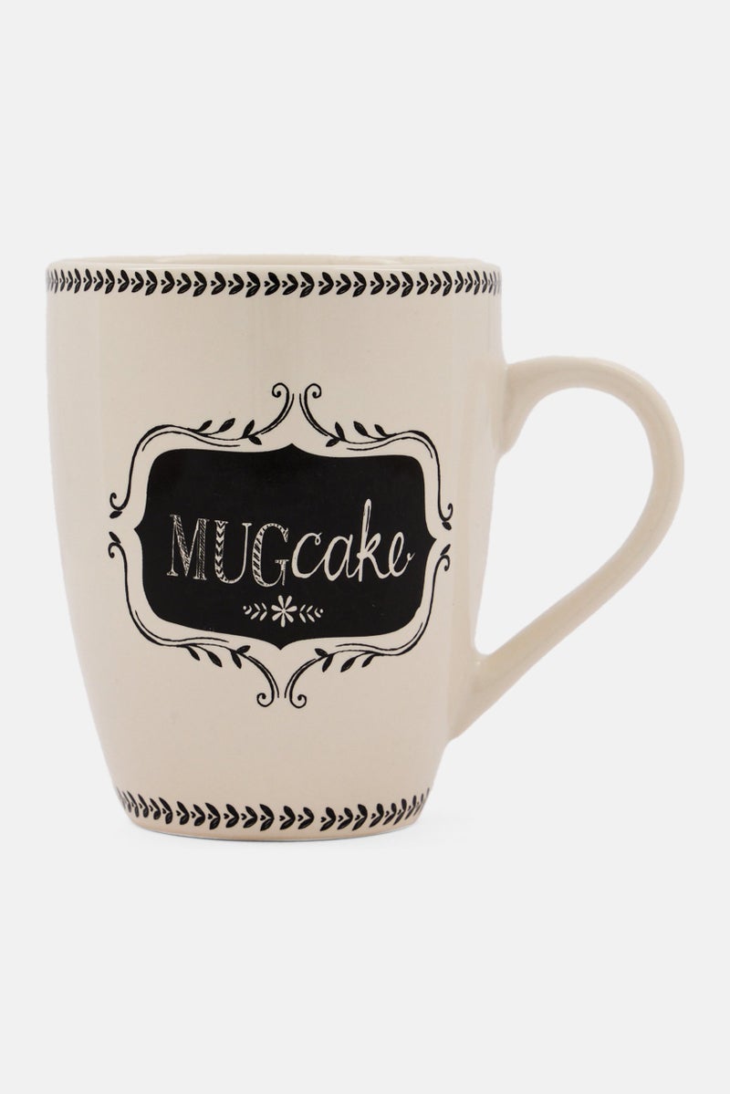 KitchenCraft Bake Stir It Up Cake Mug, Ceramic 400ml, Off White  - Image 1