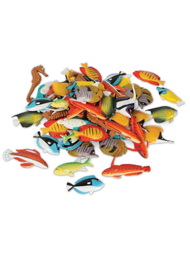 ليرننج ريسورسز موارد تعليمية ممتعة لعد الأسماك، مجموعة من 60 سمكة بلاستيكية ملونة للعد والفرز والنمذجة، 12 نوعًا بتفاصيل واقعية، للأعمار من 3 سنوات فما فوق - Image 4