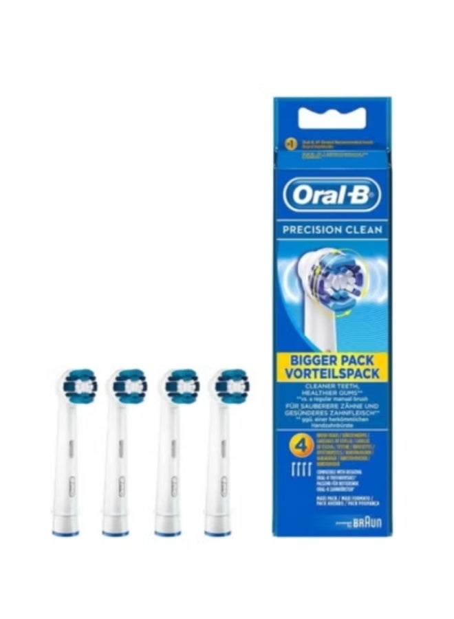 Oral-B 4-Piece Precision Clean Replacement Toothbrush Head White/Blue - Image 2