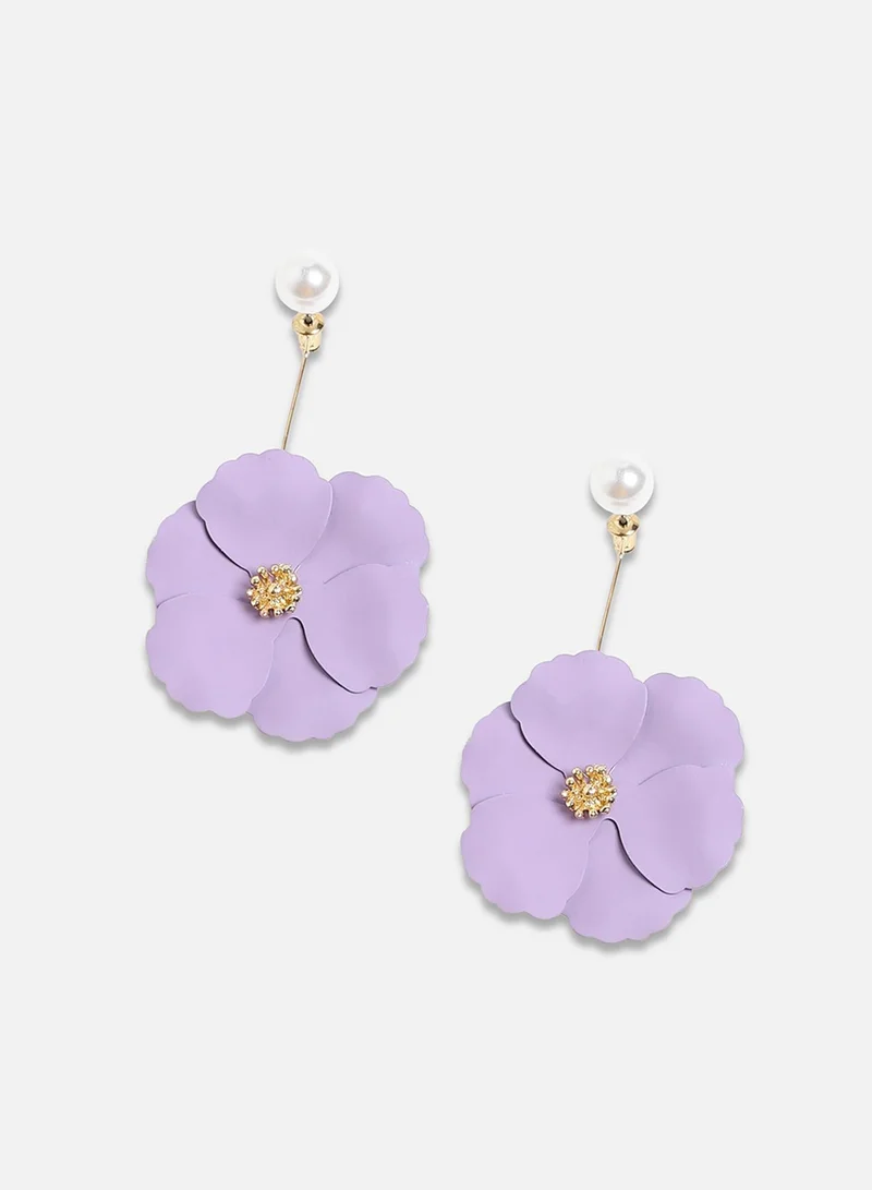 SOHI Floral Hues Artificial Stud Earring Jewellery
