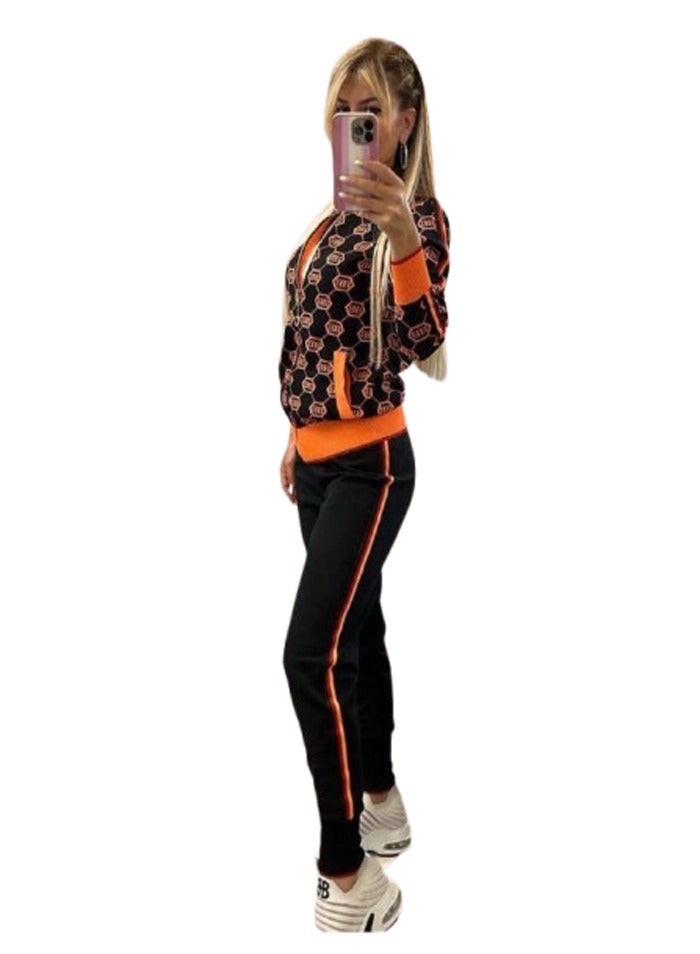 Chic 3-piece sports and outdoor tracksuit - Orange  - Image 1