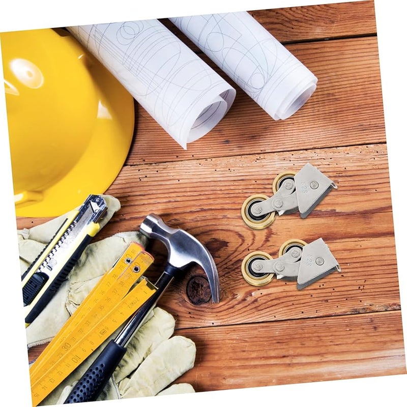 Multi Color Sliding Door Roller Wheels 2pcs Aluminum Alloy Track for Cabinets Windows Wardrobes Replacement Smooth Operation - Image 4