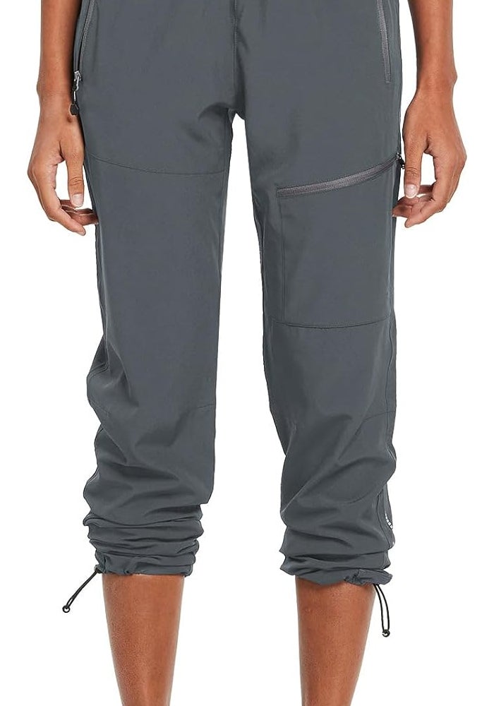 BALEAF Women's Petite Hiking Pants Lightweight Quick Dry Water Resistant Cargo Pants 27'' Inseam Dark Gray Size L - Image 2
