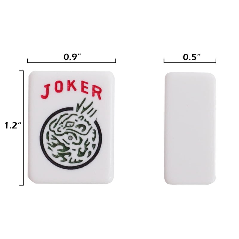 ZGME American Mahjong Set,166 White Tiles with Red Bag and Accessories,4 All-in-One Mahjong Racks with Pushers,Complete Western Mahjong Set - Image 2