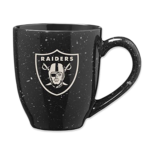 Rico Industries NFL Football Las Vegas Raiders 16 oz Team Color Laser Engraved Ceramic Coffee Mug forRico Industries NFL Fans